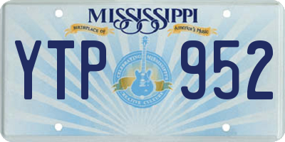 MS license plate YTP952