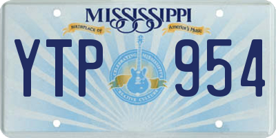 MS license plate YTP954