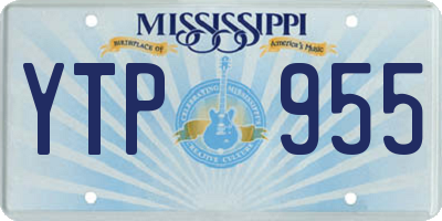 MS license plate YTP955