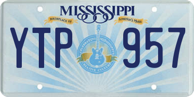 MS license plate YTP957