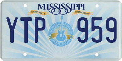 MS license plate YTP959