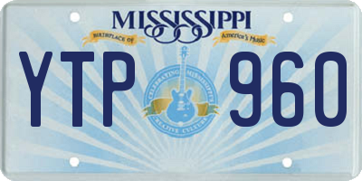 MS license plate YTP960