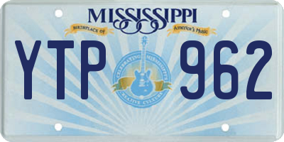 MS license plate YTP962