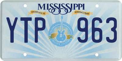 MS license plate YTP963