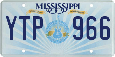 MS license plate YTP966