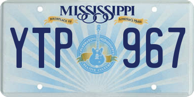 MS license plate YTP967