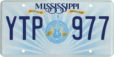 MS license plate YTP977