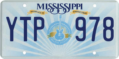 MS license plate YTP978