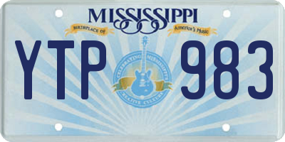 MS license plate YTP983