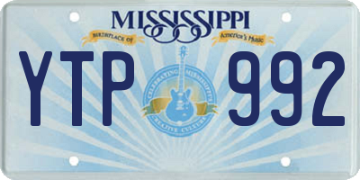 MS license plate YTP992