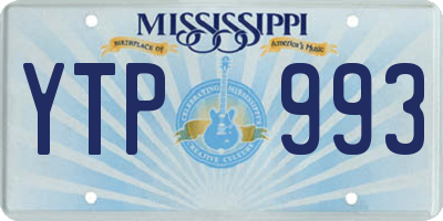 MS license plate YTP993