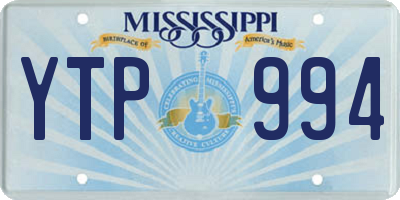 MS license plate YTP994