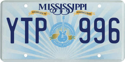 MS license plate YTP996