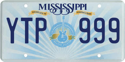 MS license plate YTP999