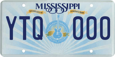MS license plate YTQ000