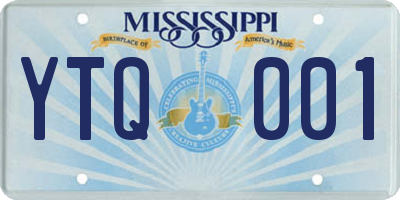 MS license plate YTQ001