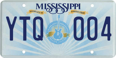 MS license plate YTQ004