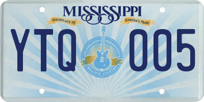MS license plate YTQ005