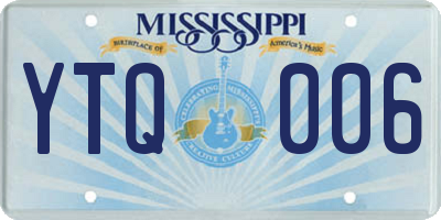 MS license plate YTQ006