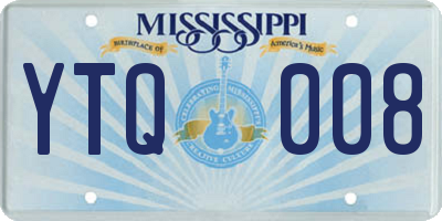 MS license plate YTQ008