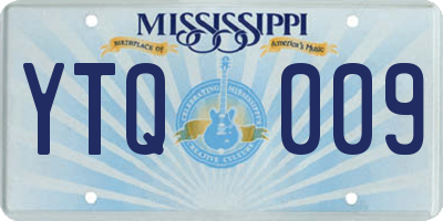 MS license plate YTQ009