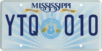 MS license plate YTQ010