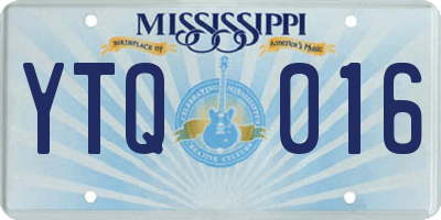 MS license plate YTQ016