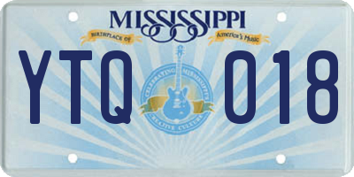 MS license plate YTQ018