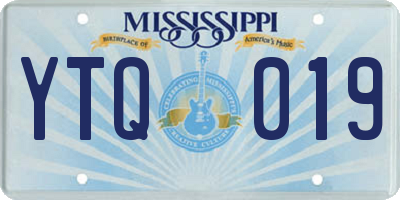 MS license plate YTQ019