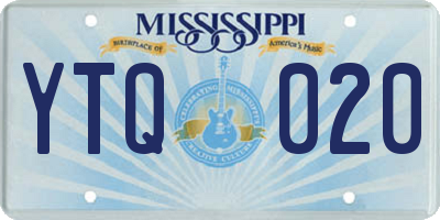 MS license plate YTQ020