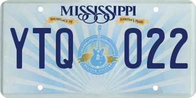 MS license plate YTQ022
