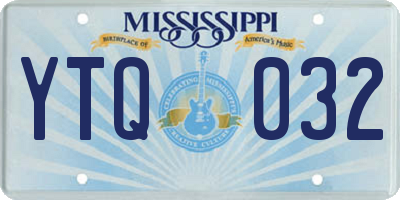 MS license plate YTQ032