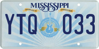 MS license plate YTQ033