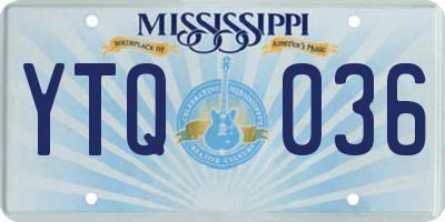 MS license plate YTQ036
