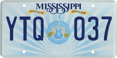 MS license plate YTQ037