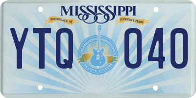 MS license plate YTQ040