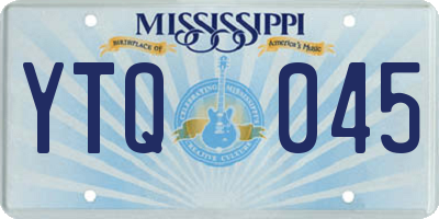 MS license plate YTQ045