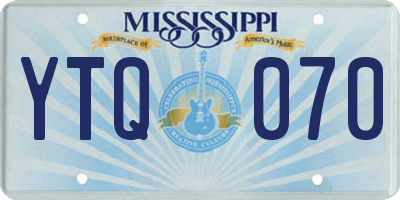 MS license plate YTQ070