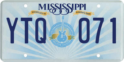 MS license plate YTQ071