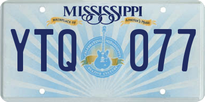 MS license plate YTQ077