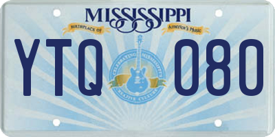 MS license plate YTQ080