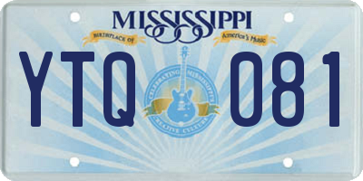 MS license plate YTQ081