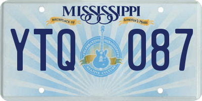 MS license plate YTQ087