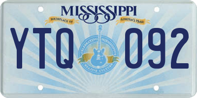 MS license plate YTQ092