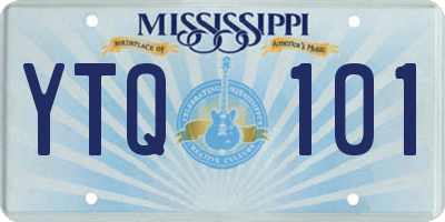 MS license plate YTQ101