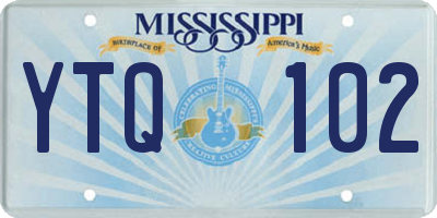 MS license plate YTQ102