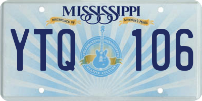 MS license plate YTQ106