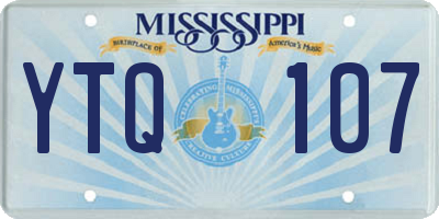 MS license plate YTQ107