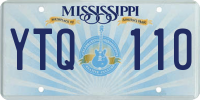 MS license plate YTQ110