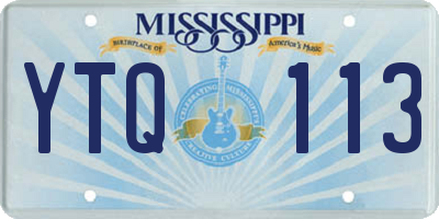 MS license plate YTQ113